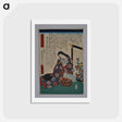 アートポストカード-Seated Woman Making Ink
 - 歌川 国貞 Postcard.