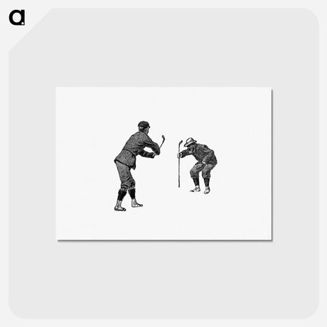 アートポストカード-Golfer from Won At The Last Hole
 - 大英図書館 Postcard.