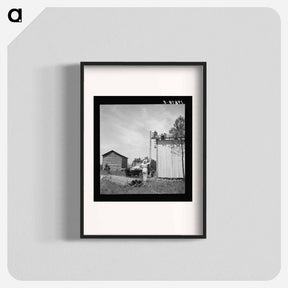 アートポスター-Building plank tobacco barn to replace old log one - ドロテア ラング Poster.