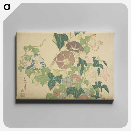 アートパネル-Hokusai's morning glory - 葛飾 北斎 Canvas.