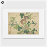 アートポスター-Hokusai's morning glory - 葛飾 北斎 Poster.