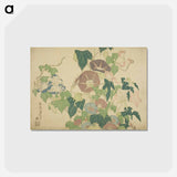 アートポストカード-Hokusai's morning glory - 葛飾 北斎 Postcard.