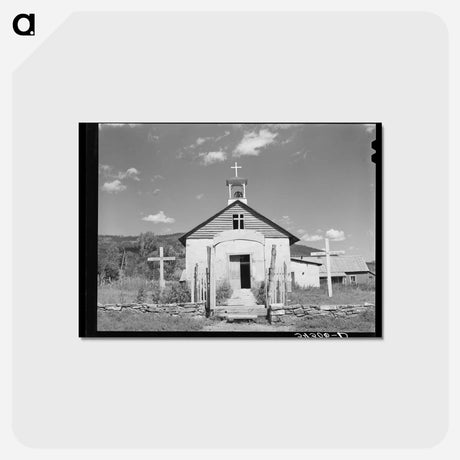 アートポストカード-Old Church at Holman, New Mexico
 - ラッセル リー Postcard.