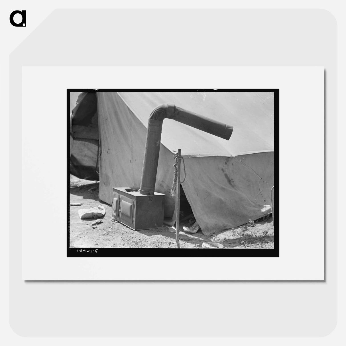 Pea pickers' tent near San Jose, California - Dorothea Lange Poster.