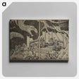 アートパネル-Hokusai's the brothers Kasyapa fight against Satan through occult power - 葛飾 北斎 Canvas.