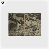 アートポストカード-Hokusai's the brothers Kasyapa fight against Satan through occult power - 葛飾 北斎 Postcard.