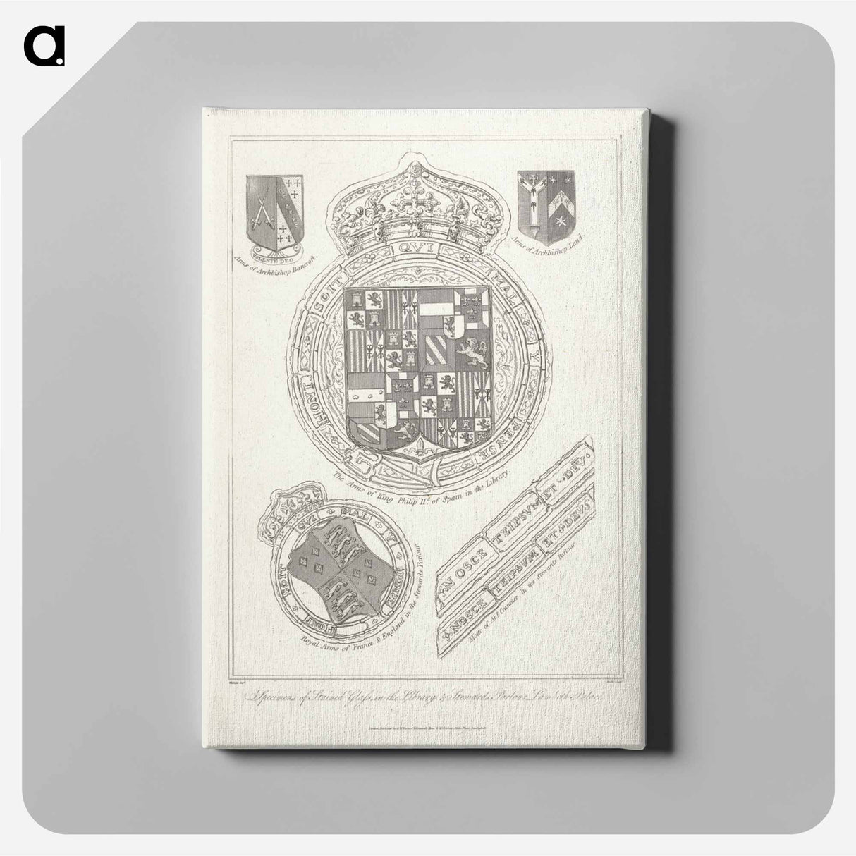 アートパネル-Specimens of Stained Glass in the Library and Stewards Parlour Lambeth Palace
 - イェール大学アートギャラリー Canvas.