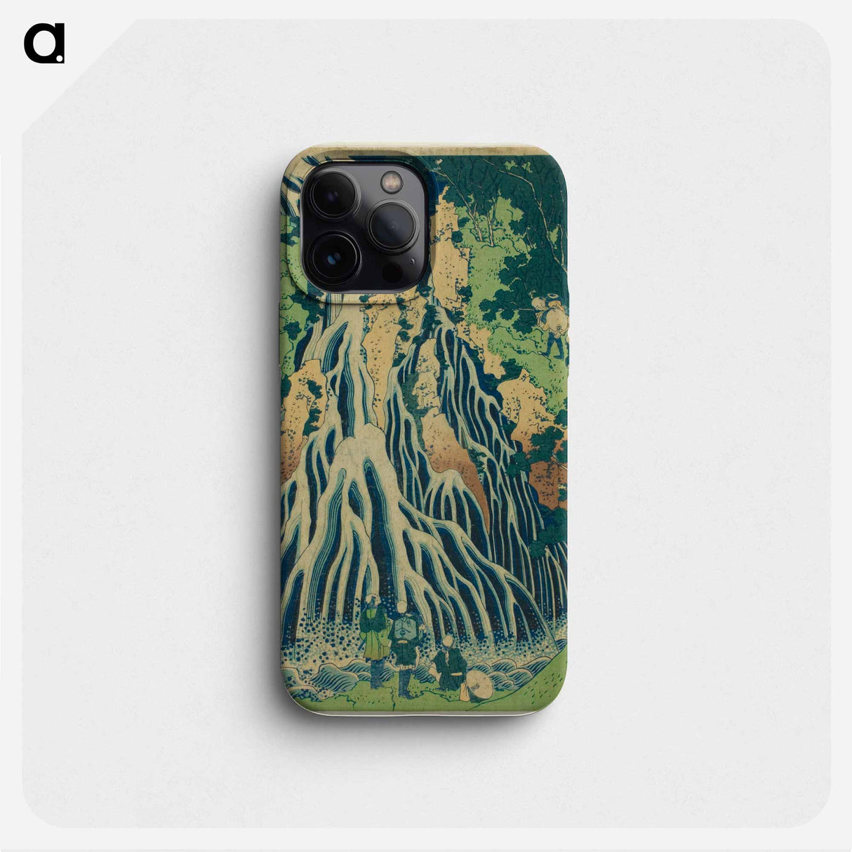 Hokusai's Kirifuri Falls at Mount Kurokami in Shimotsuke Province - Katsushika Hokusai Phone Case.