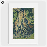 アートポスター-Hokusai's Kirifuri Falls at Mount Kurokami in Shimotsuke Province - 葛飾 北斎 Poster.