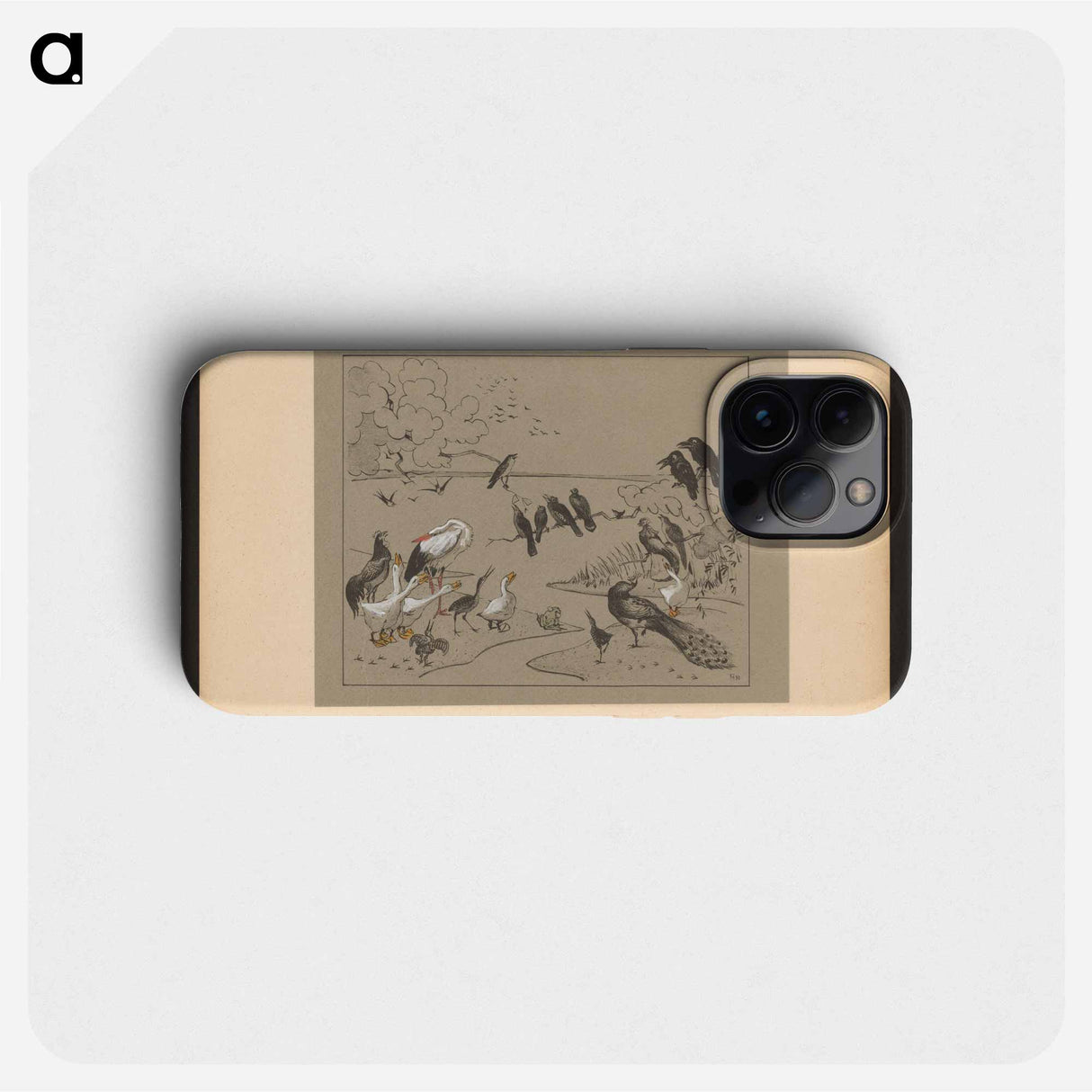 Groep diverse vogels en een kikker - テオ ヴァン ホイテマ Phone Case.