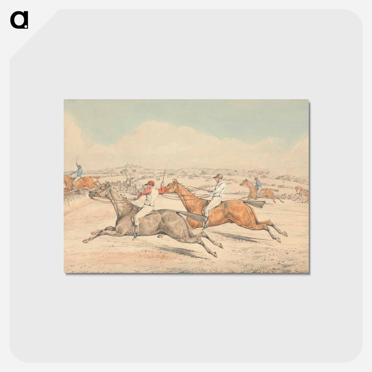 アートポストカード-Steeplechasing: The Field Coming up to a Ditch
 - イェール大学アートギャラリー Postcard.