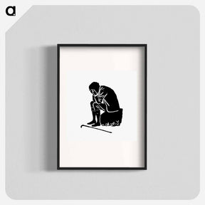 アートポスター-Crying Man Silhouette from Michael's Crag
 - 大英図書館 Poster.
