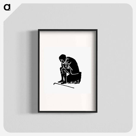 アートポスター-Crying Man Silhouette from Michael's Crag
 - 大英図書館 Poster.