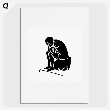 アートポスター-Crying Man Silhouette from Michael's Crag
 - 大英図書館 Poster.