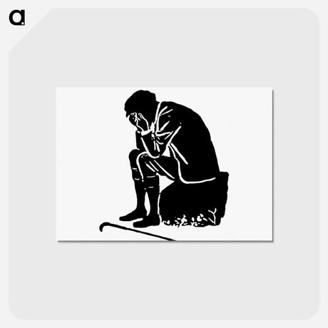 アートポストカード-Crying Man Silhouette from Michael's Crag
 - 大英図書館 Postcard.