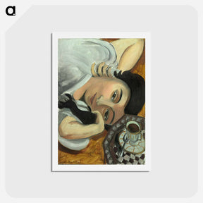 アートポストカード-Lorette with Cup of Coffee - アンリ マティス Postcard.