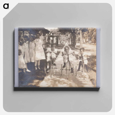 アートパネル-Three Boys On Tricycles
 - セントルイス美術館 Canvas.