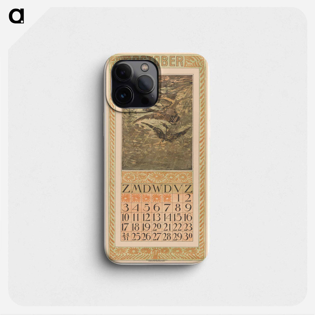 Calendar October met vliegende eenden - Theo van Hoytema Phone Case.