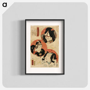 アートポスター-Actors Ichikawa Danjūrō V as Akushichibei Kagekiyo, Ichikawa Danjūrō VI as Hanakawado Sukeroku, and Ichikawa Kodanji IV as Kitsune Tadanobu
 - 歌川 国貞 Poster.