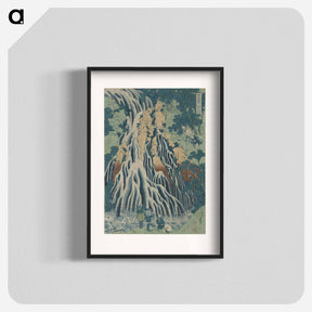 アートポスター-Falling Mist Waterfall at Mount Kurokami in Shimotsuke Province, from the series A Tour of Waterfalls in Various Provinces - 葛飾 北斎 Poster.