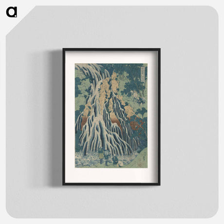アートポスター-Falling Mist Waterfall at Mount Kurokami in Shimotsuke Province, from the series A Tour of Waterfalls in Various Provinces - 葛飾 北斎 Poster.