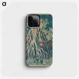 Falling Mist Waterfall at Mount Kurokami in Shimotsuke Province, from the series A Tour of Waterfalls in Various Provinces - Katsushika Hokusai Phone Case.