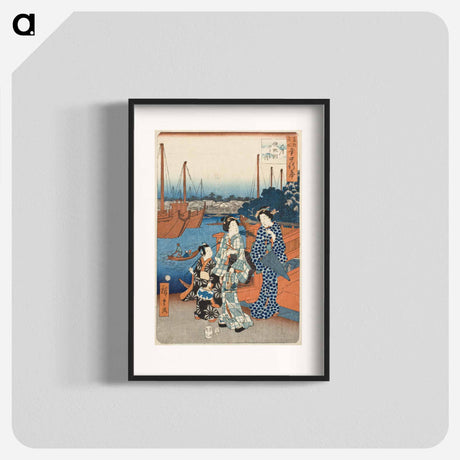 アートポスター-Sixth Month, Visit to View Fuji, Teppozu
 - 歌川 広重 Poster.