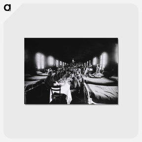 アートポストカード-U. S. Army Base Hospital Number 9, Chateauroux, France: Christmas Dinner
 - 国立医学図書館 Postcard.