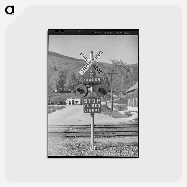 アートポストカード-Railroad Crossing, Shaftsbury
 - ラッセル リー Postcard.