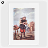 アートポスター-Man Cleaning a Wound on His Hand
 - 国立医学図書館 Poster.