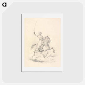 アートポストカード-Turbaned Cavalryman, Right Arm with Curved Sword Upraised
 - イェール大学アートギャラリー Postcard.