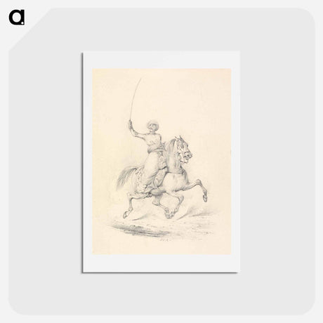 アートポストカード-Turbaned Cavalryman, Right Arm with Curved Sword Upraised
 - イェール大学アートギャラリー Postcard.
