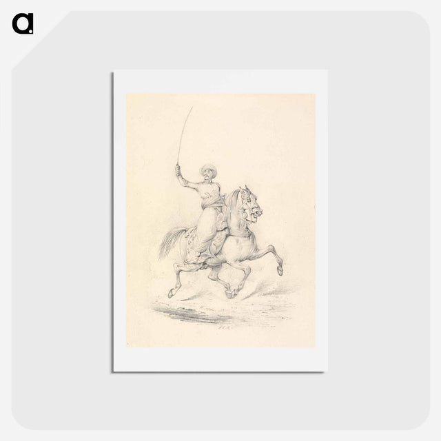 アートポストカード-Turbaned Cavalryman, Right Arm with Curved Sword Upraised
 - イェール大学アートギャラリー Postcard.