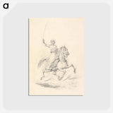 アートポストカード-Turbaned Cavalryman, Right Arm with Curved Sword Upraised
 - イェール大学アートギャラリー Postcard.