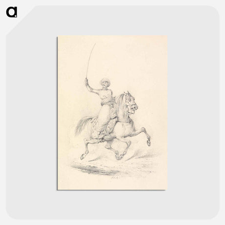 アートポストカード-Turbaned Cavalryman, Right Arm with Curved Sword Upraised
 - イェール大学アートギャラリー Postcard.