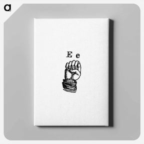 アートパネル-Sign Language for Letter E From What I Saw in New York; or, a Bird's-Eye View of City Life
 - 大英図書館 Canvas.