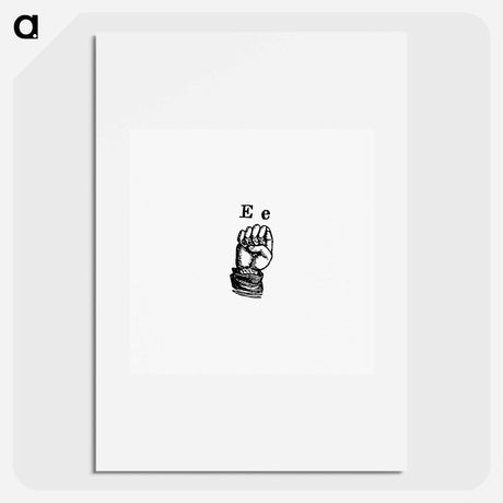 アートポスター-Sign Language for Letter E From What I Saw in New York; or, a Bird's-Eye View of City Life
 - 大英図書館 Poster.