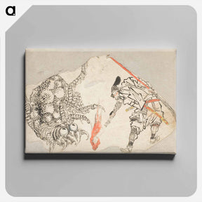 アートパネル-Hokusai's Enormous spider - 葛飾 北斎 Canvas.