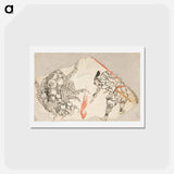 アートポストカード-Hokusai's Enormous spider - 葛飾 北斎 Postcard.