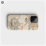 Hokusai's Enormous spider - Katsushika Hokusai Phone Case.