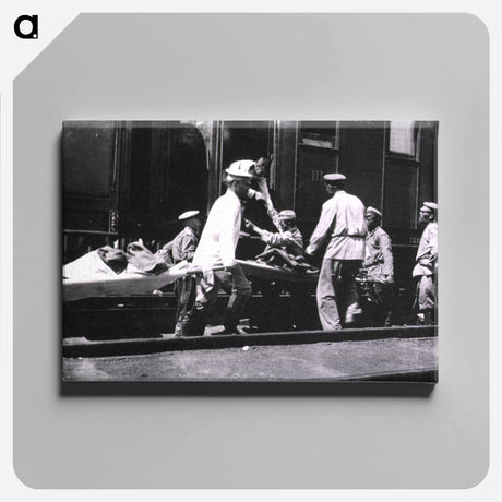 アートパネル-Loading Typhoid Patients onto a Hospital Train, Station 83, Manchuria
 - 国立医学図書館 Canvas.