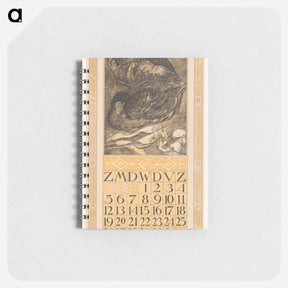アートメモ帳-Kalenderblad december met twee slapende eenden - テオ ヴァン ホイテマ Memo.