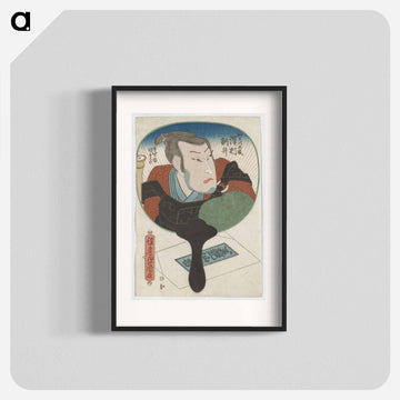 Figure Reflected in a Hand Mirror
 - 歌川 国貞 Poster.