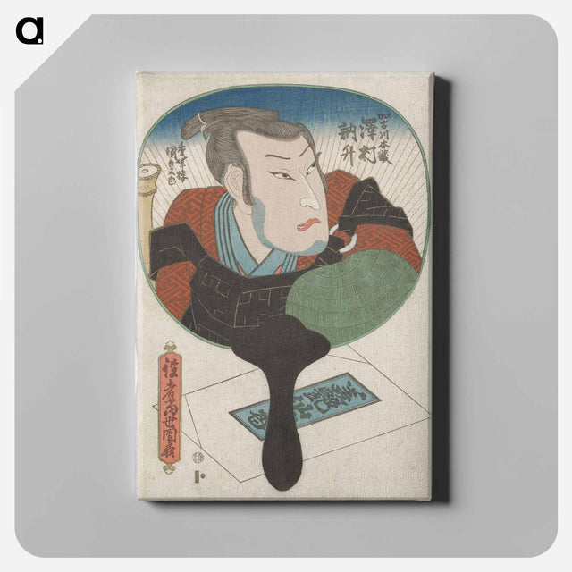 アートパネル-Figure Reflected in a Hand Mirror
 - 歌川 国貞 Canvas.