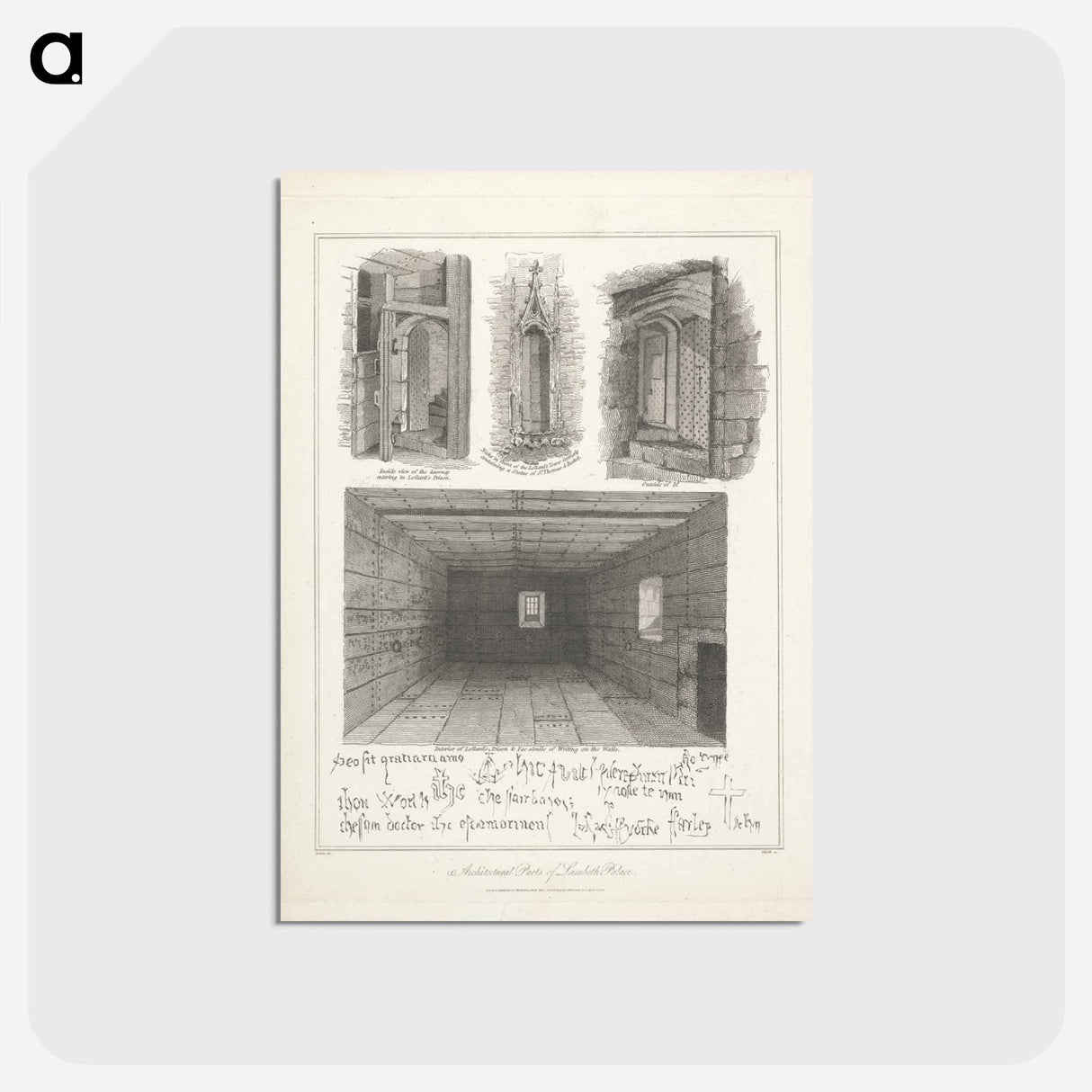 アートポストカード-Architectural Parts of Lambeth Palace
 - イェール大学アートギャラリー Postcard.