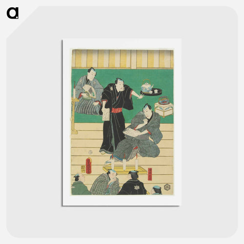 Vertical ōban Pentaptych, Second Sheet from Left
 - 歌川 国貞 Postcard.