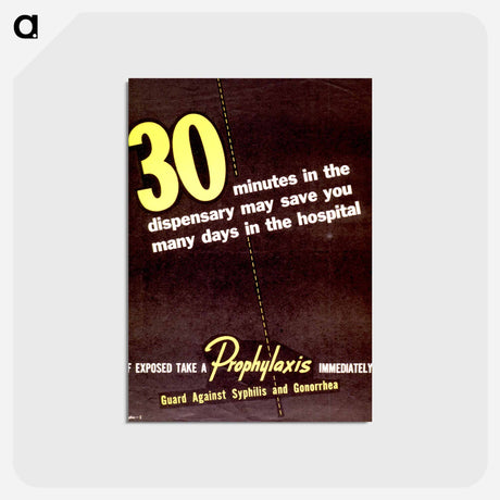 アートポストカード-Thirty minutes in the dispensary may save you many d
 - 国立医学図書館 Postcard.