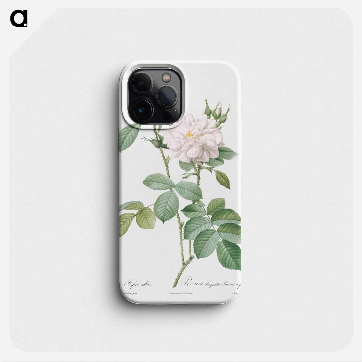 Autumn Damask Rose - Pierre Joseph Redouté Phone Case.