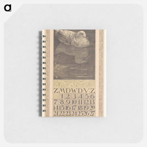 アートメモ帳-Kalenderblad november met drijvende eend - テオ ヴァン ホイテマ Memo.