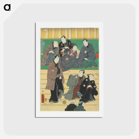 アートポストカード-Vertical Ōban Pentaptych, Left Sheet
 - 歌川 国貞 Postcard.